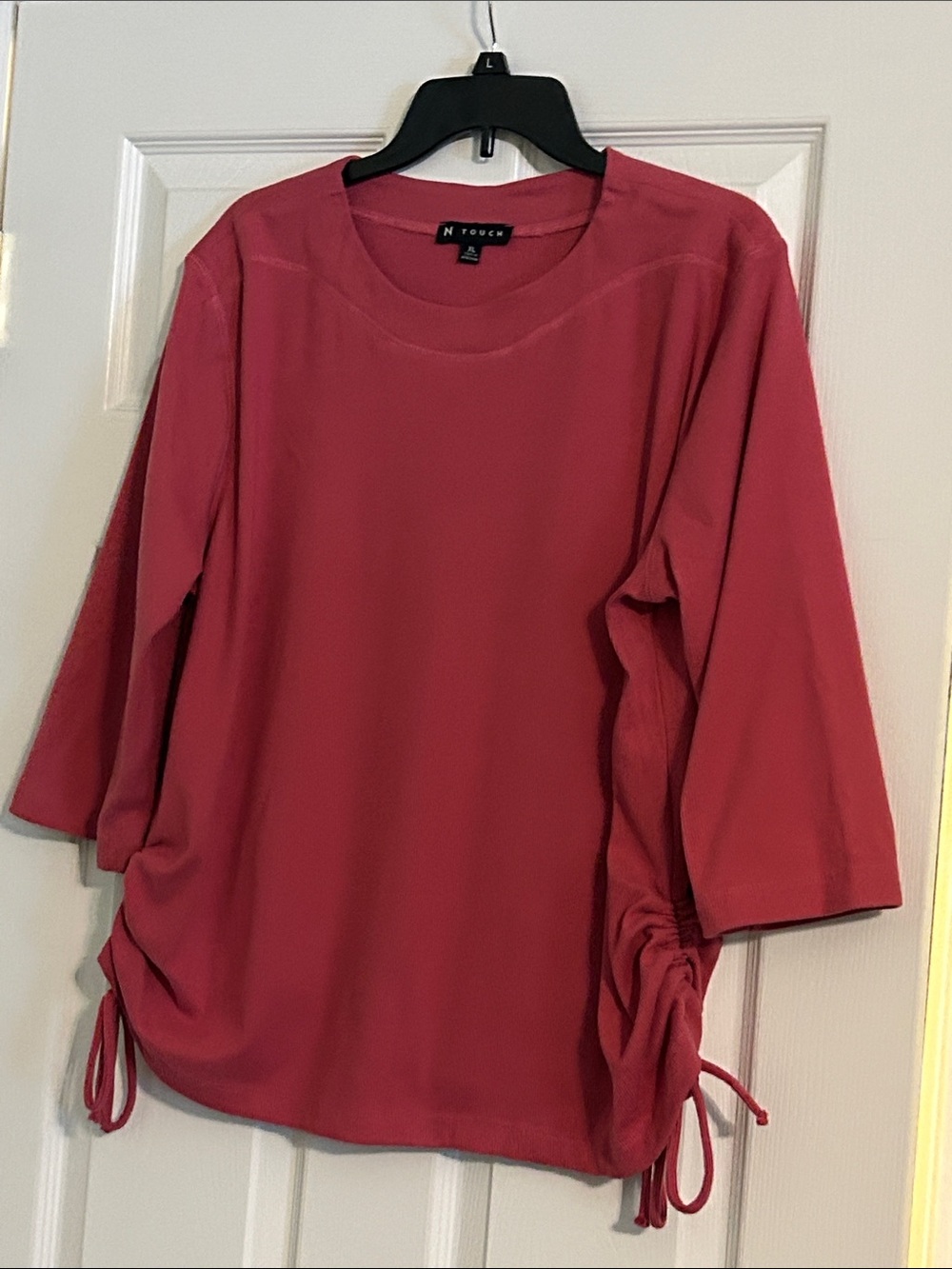 N Touch Rose Pink Long-Sleeve Side-Tie Top